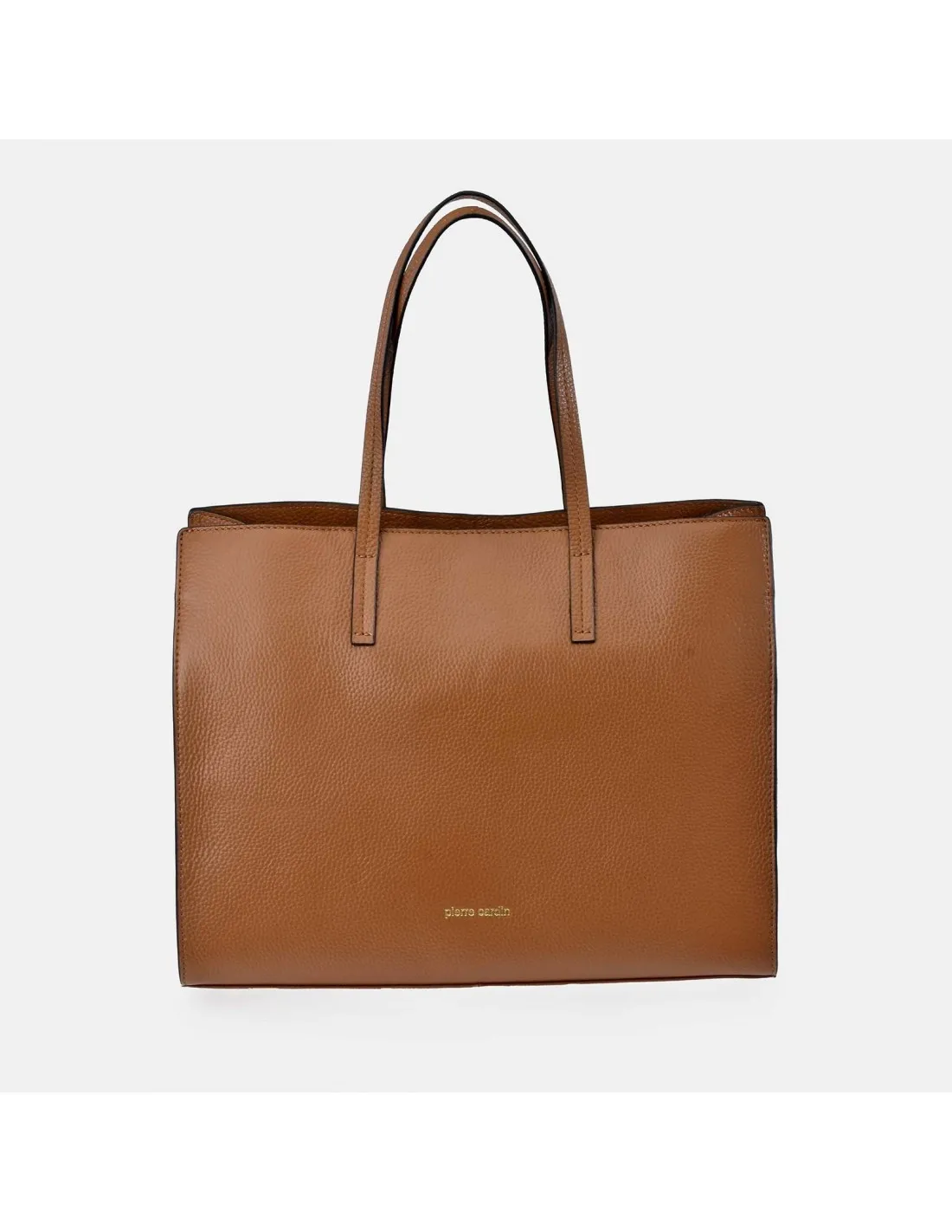 PIERRE CARDIN Bolso shopper cuadrado con asas y bandolera para mujer en piel