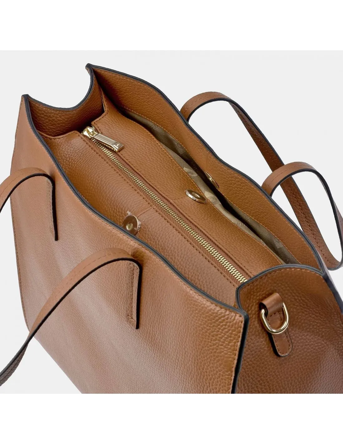 PIERRE CARDIN Bolso shopper cuadrado con asas y bandolera para mujer en piel