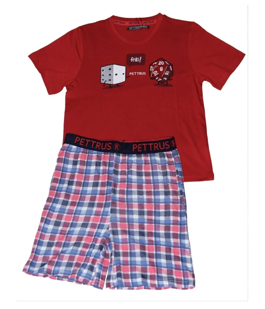 Pijama niño Pettrus algodón viscosa cuadros