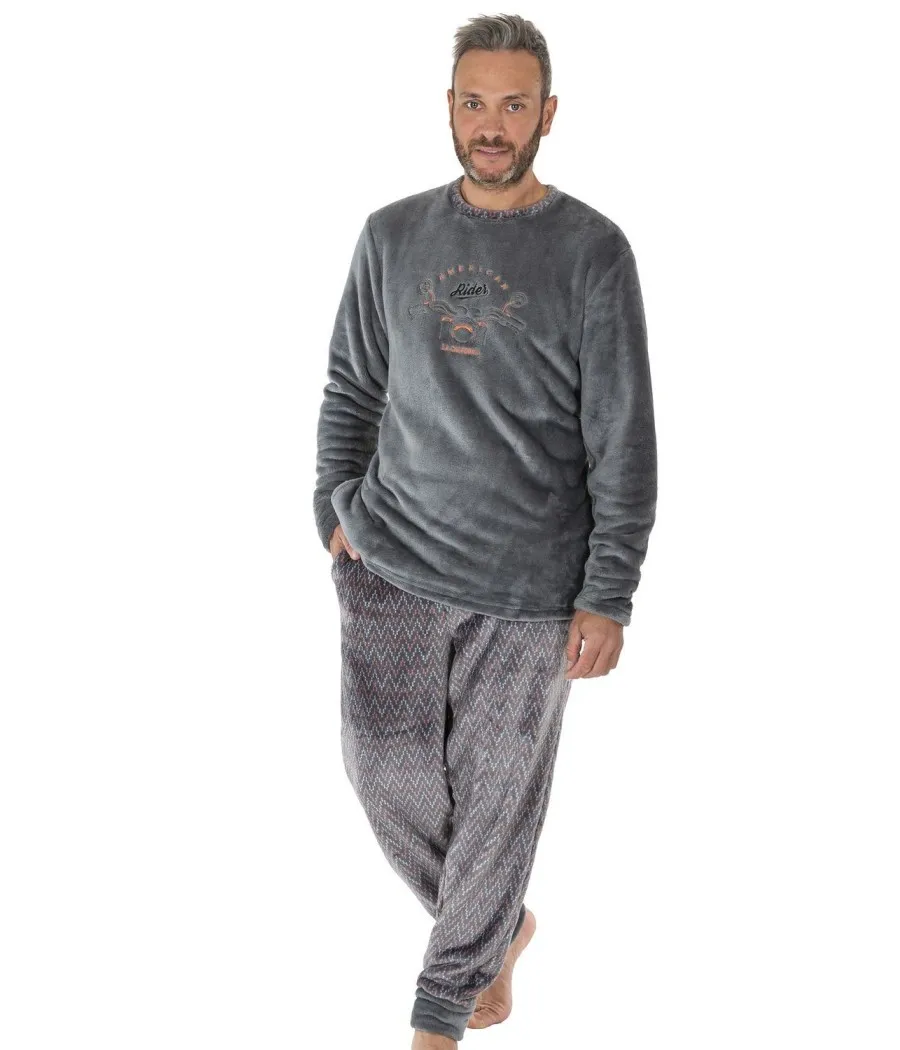 Pijama térmico hombre invierno Javier Golmar coralina bolsillos