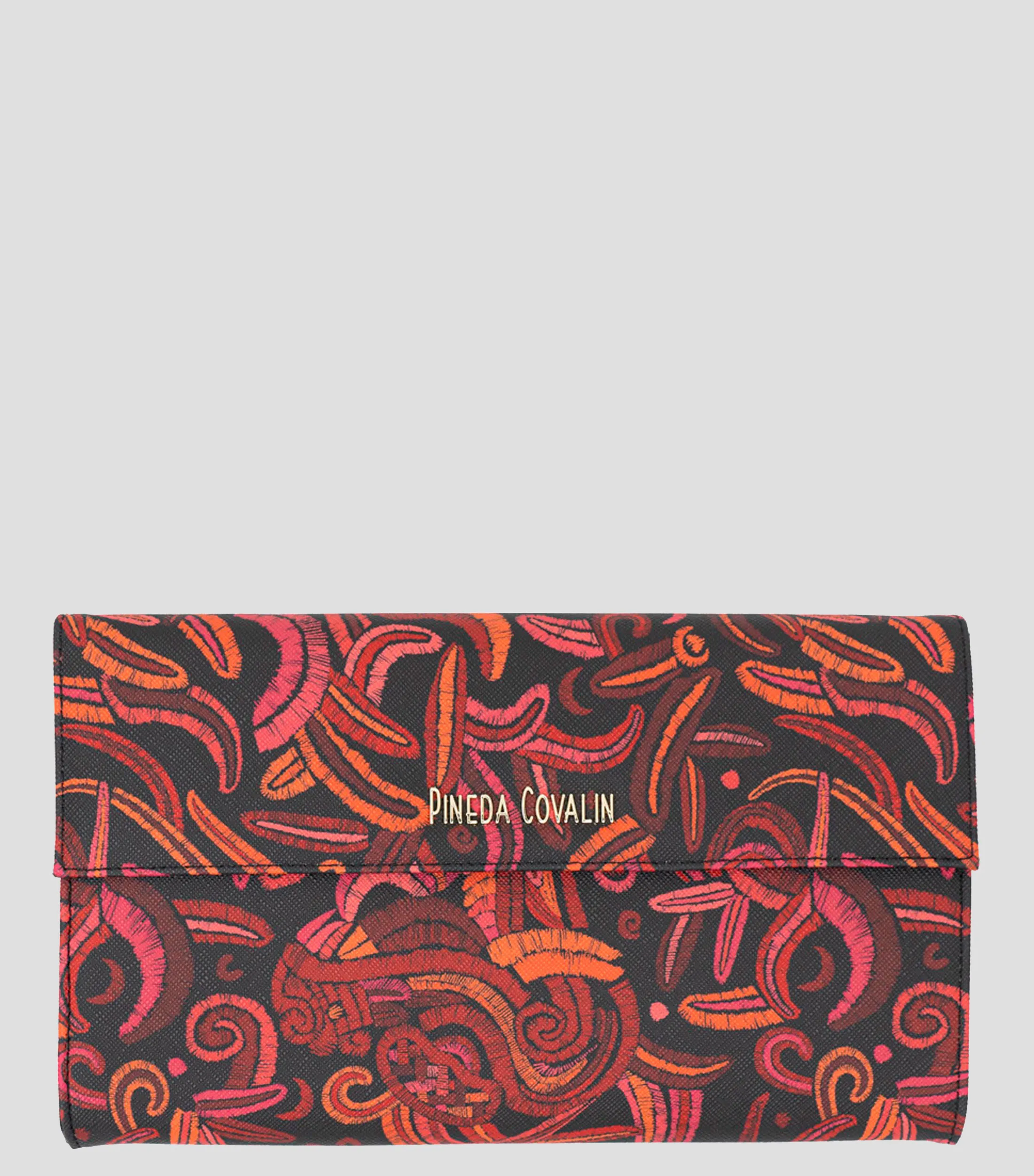 Pineda Covalin Bolso clutch negro Quetzalcóatl Mujer