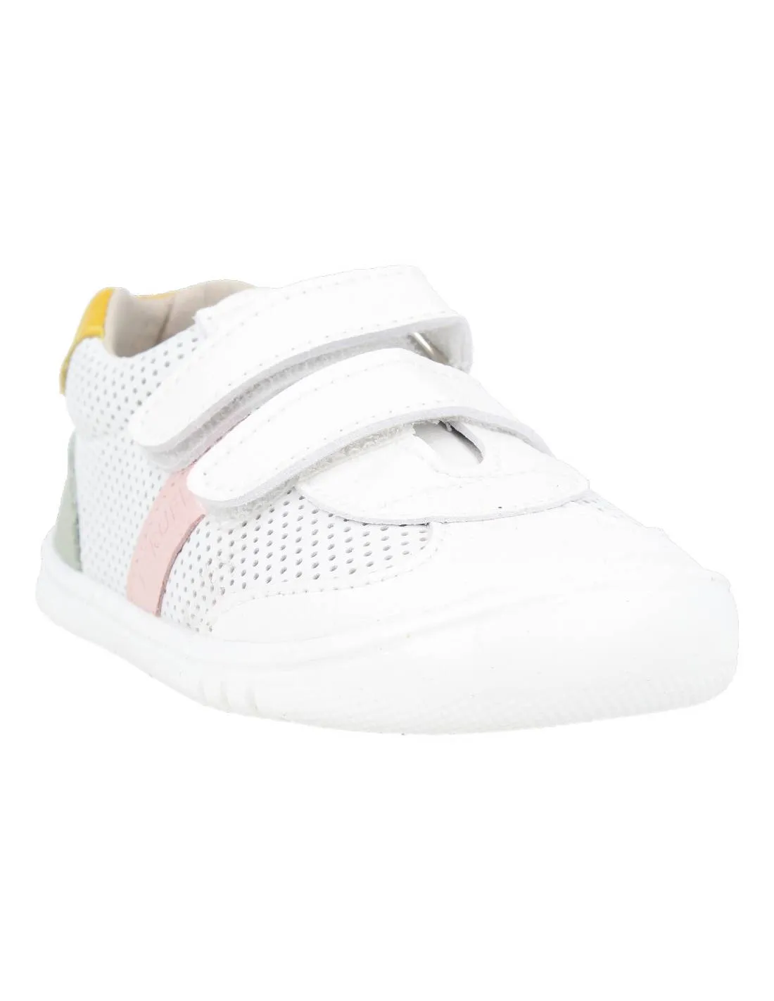 PIRUFíN  DEPORTIVA RESPETUOSA PIEL PERFORADA BLANCO ROSA