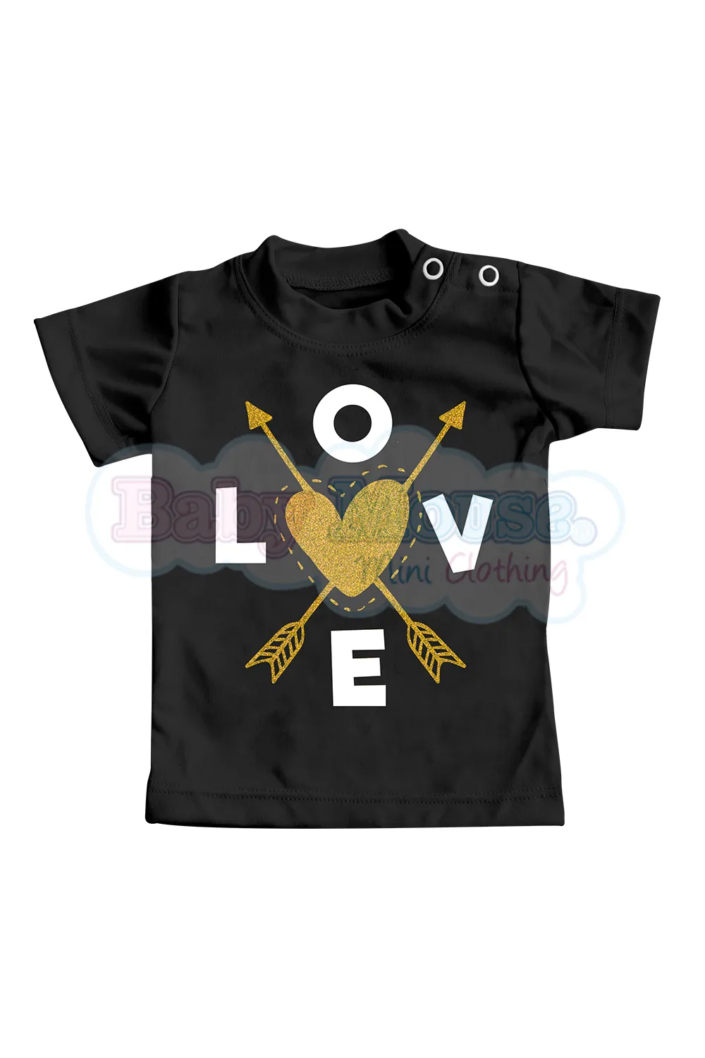 Playera Bebé manga corta . Love flecha