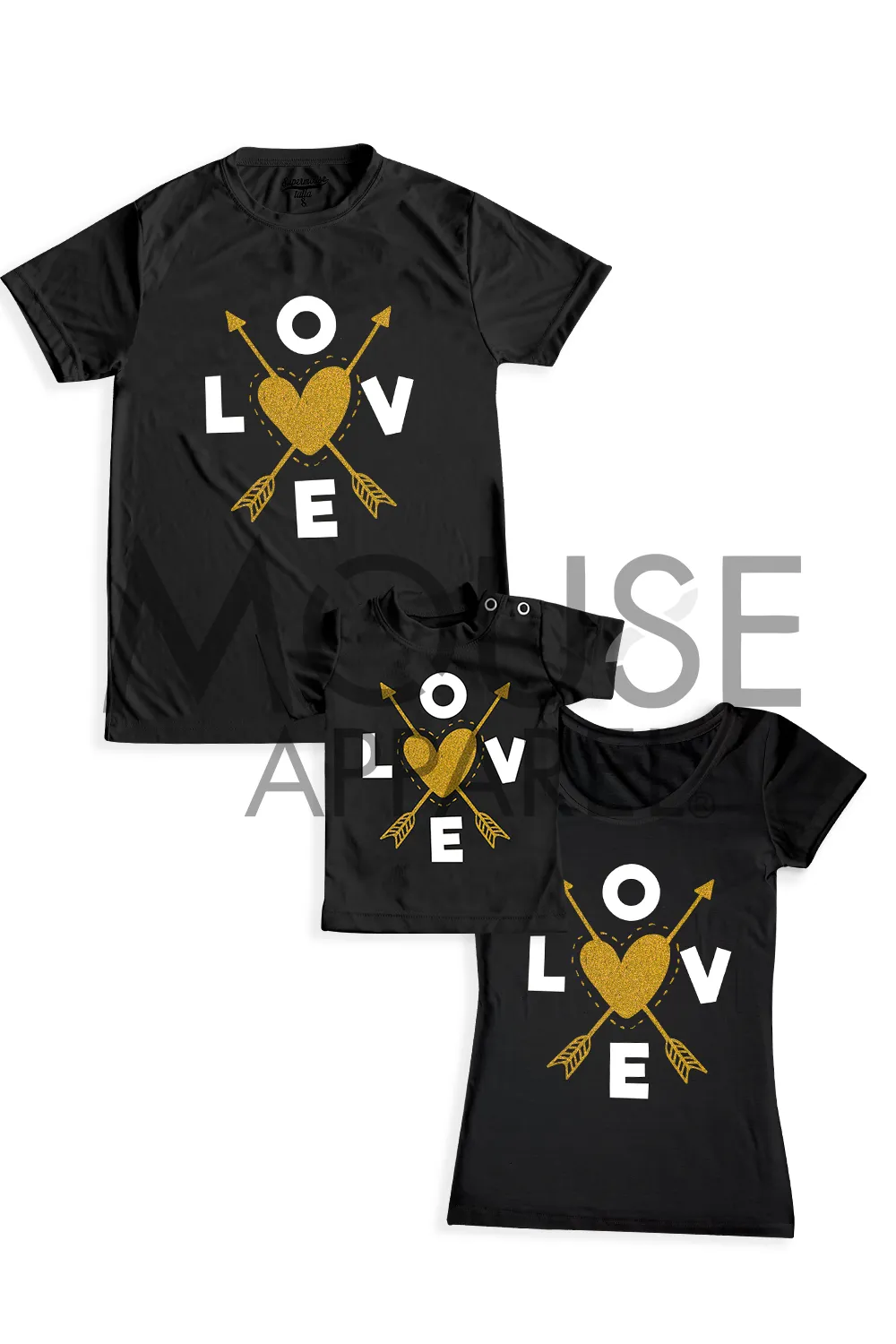 Playera Bebé manga corta . Love flecha