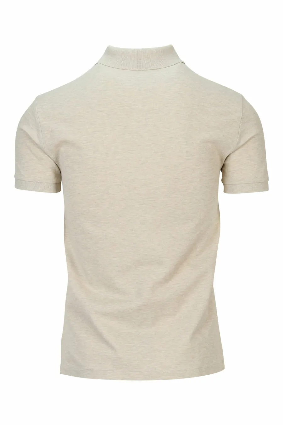Polo beige con minilogo 