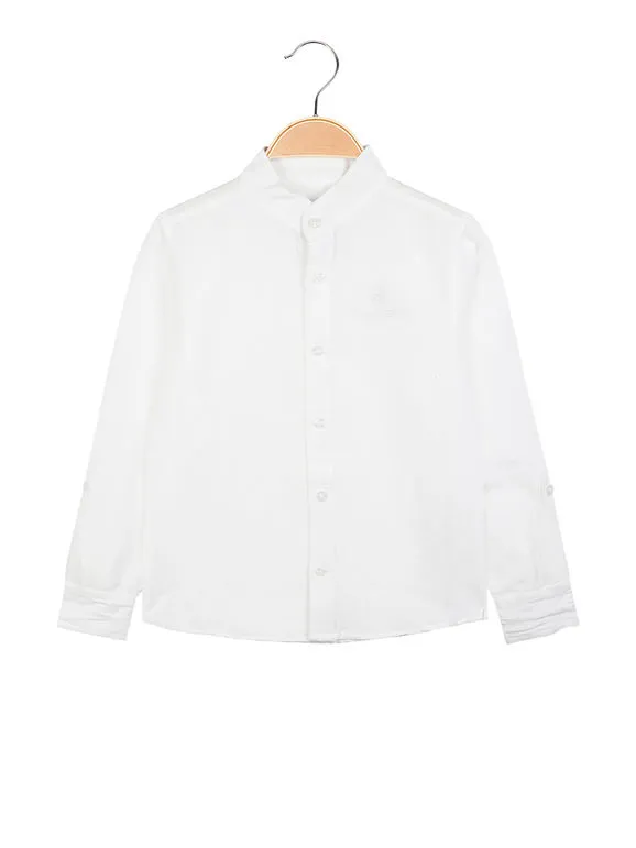 Polo Club Camisa de lino coreana para niño