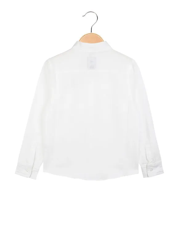 Polo Club Camisa de lino coreana para niño