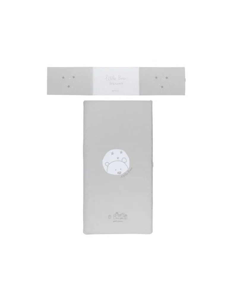 PRAIACOLCHA + PROTECTOR CUNA 60  BEAR GRIS RELLE
