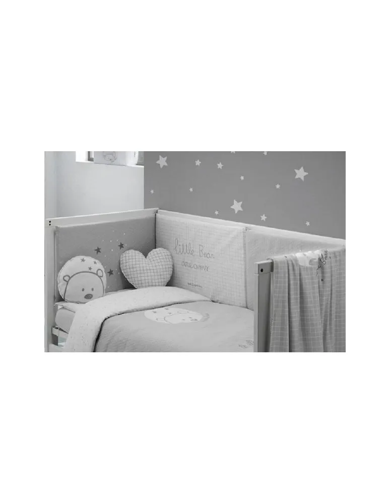 PRAIACOLCHA + PROTECTOR CUNA 60  BEAR GRIS RELLE
