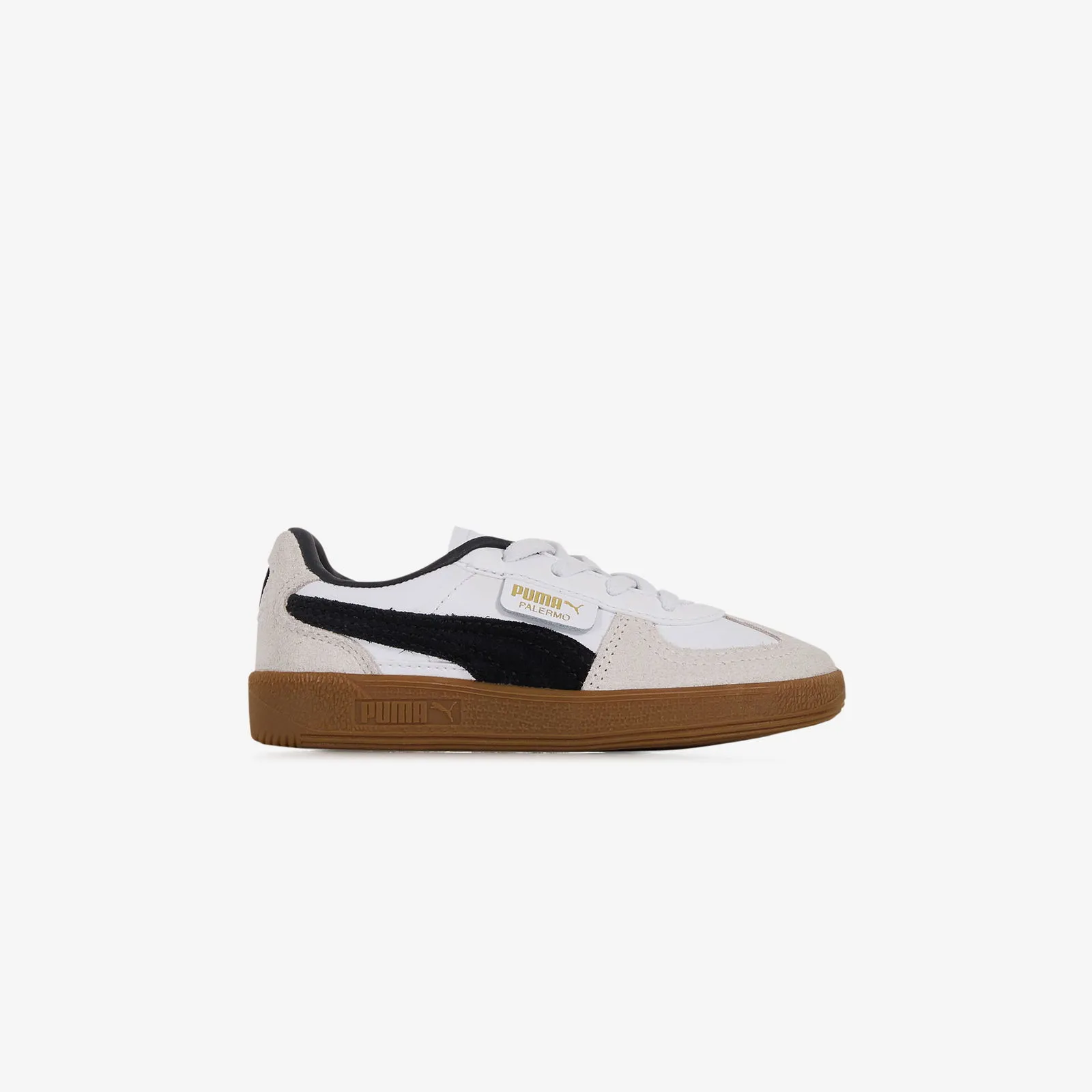 PUMA PALERMO LEATHER EL BLANC/NOIR  BéBé 