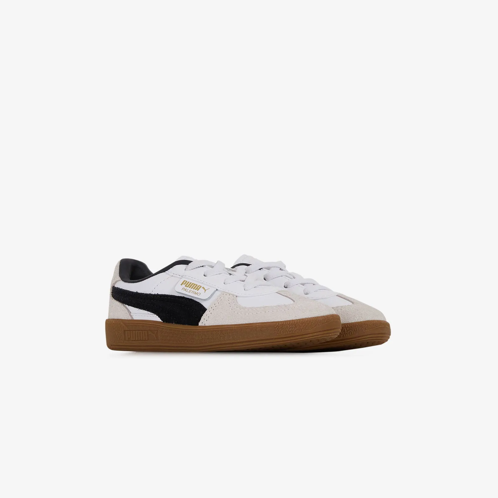 PUMA PALERMO LEATHER EL BLANC/NOIR  BéBé 