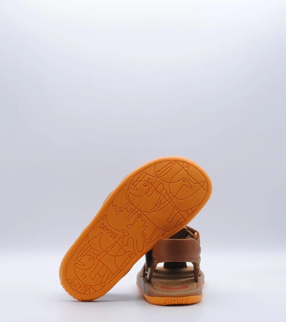 SANDALIA NIÑO CAMPER BICHO VELCRO CUERO