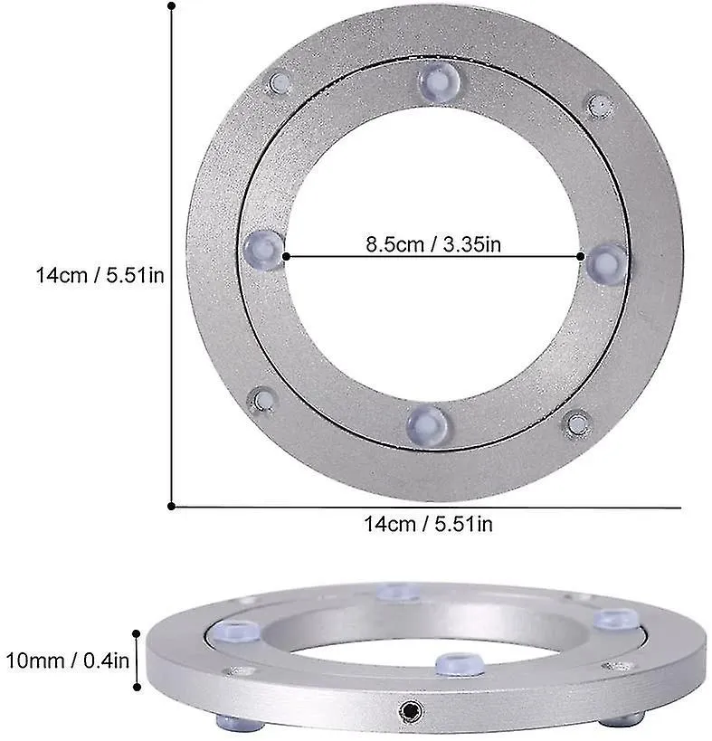 Sculpture Base Tabletop Rotation 360 Degree Ball Bearing Aluminum Turntable Tv Stand (size : 6inch)