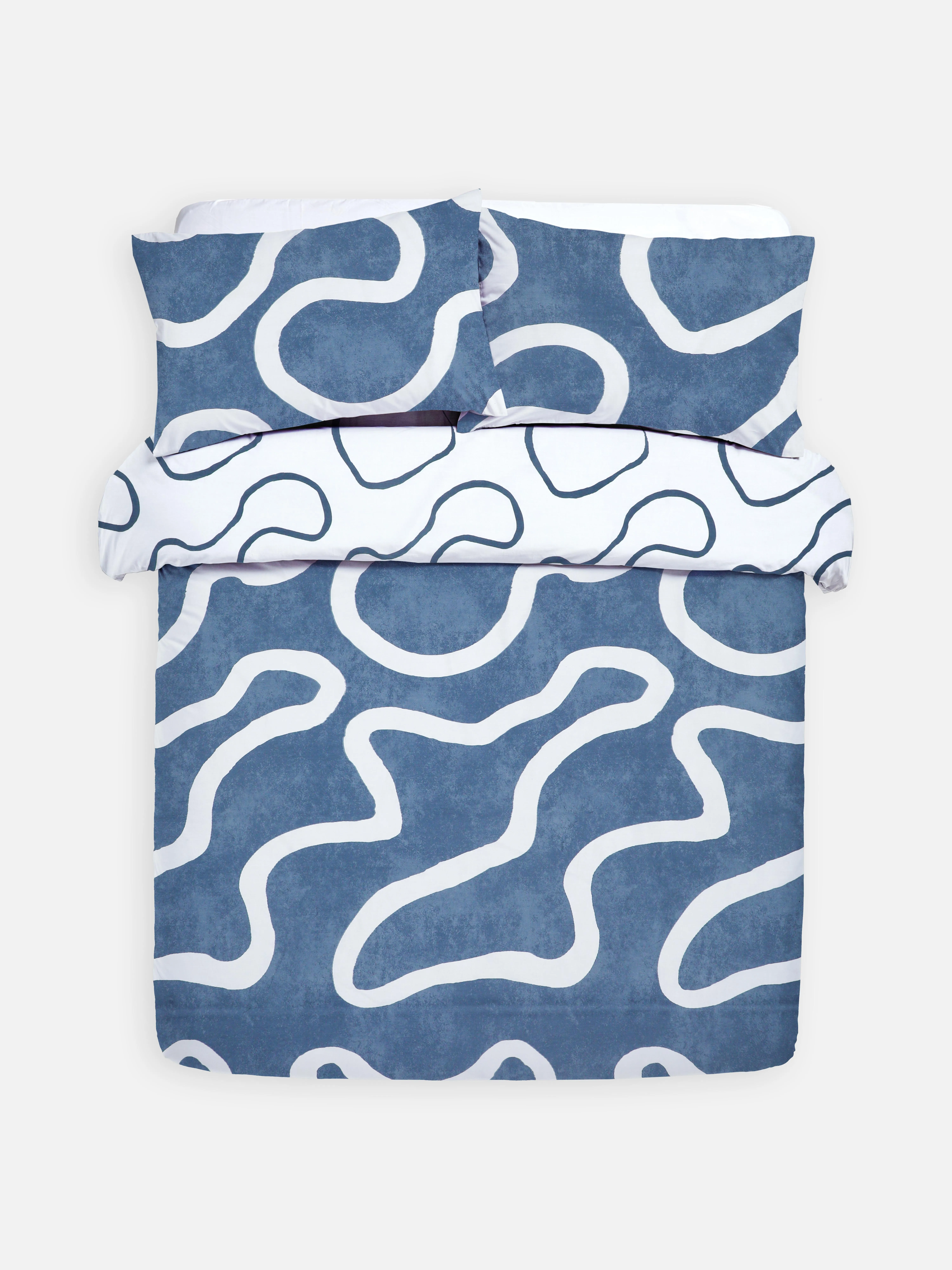 Set de funda nórdica azul marino para cama king
