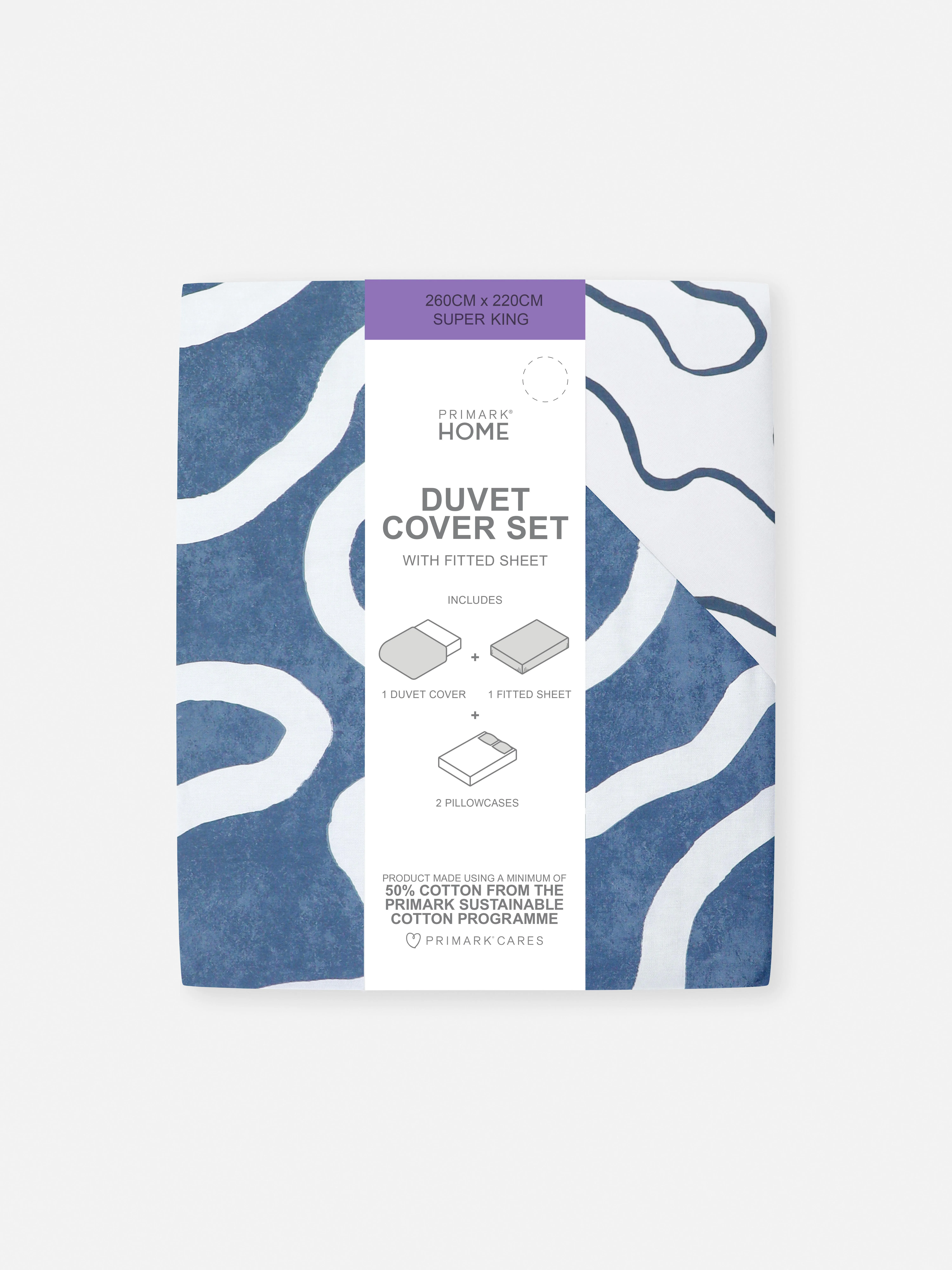Set de funda nórdica azul marino para cama king