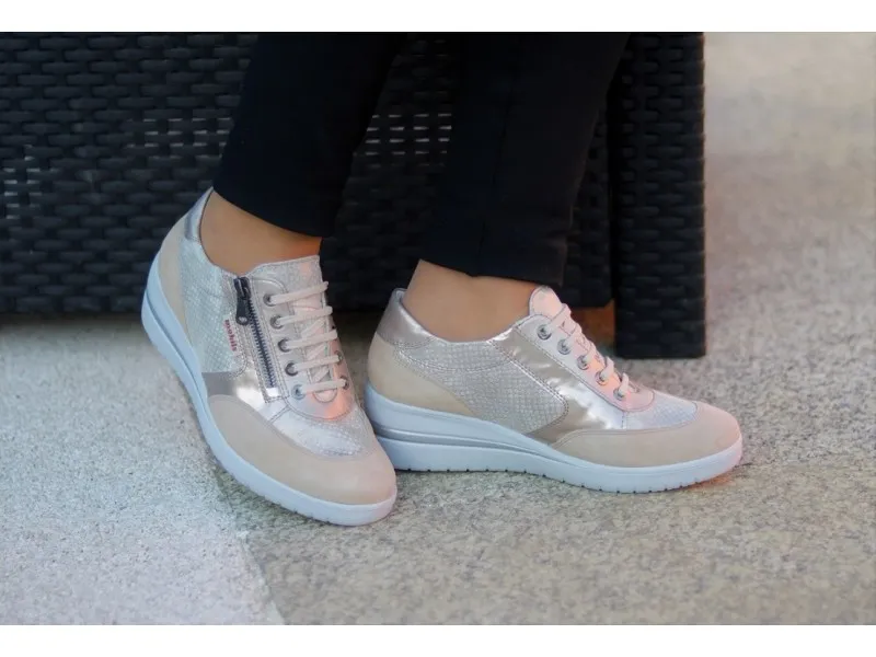 SNEAKERS CON CUÑE PATRIZIA MEPHISTO EN COLOR GRIS