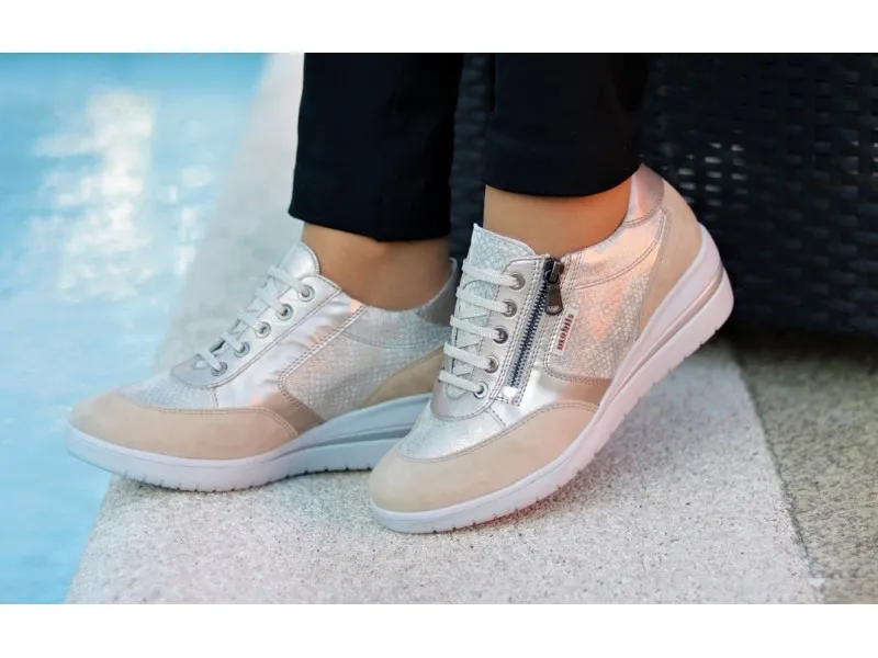 SNEAKERS CON CUÑE PATRIZIA MEPHISTO EN COLOR GRIS