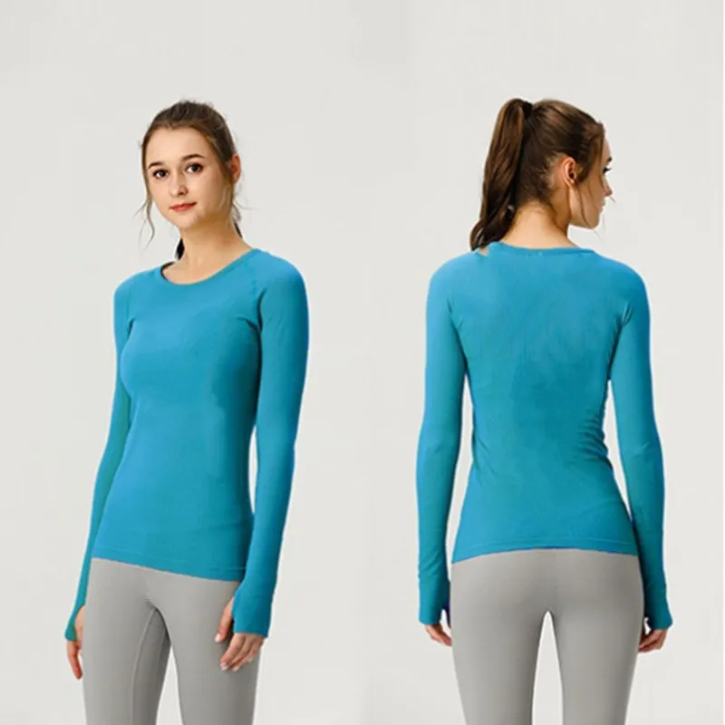 Sport Sport Wholesale Women's Yoga Manga larga Top Yoga Ejercicio suelto Desgaste Fitness de mujer deportiva TU Camiseta To