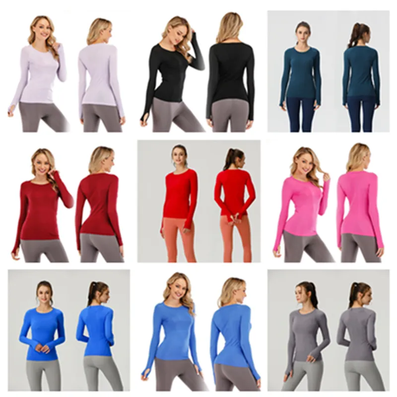 Sport Sport Wholesale Women's Yoga Manga larga Top Yoga Ejercicio suelto Desgaste Fitness de mujer deportiva TU Camiseta To
