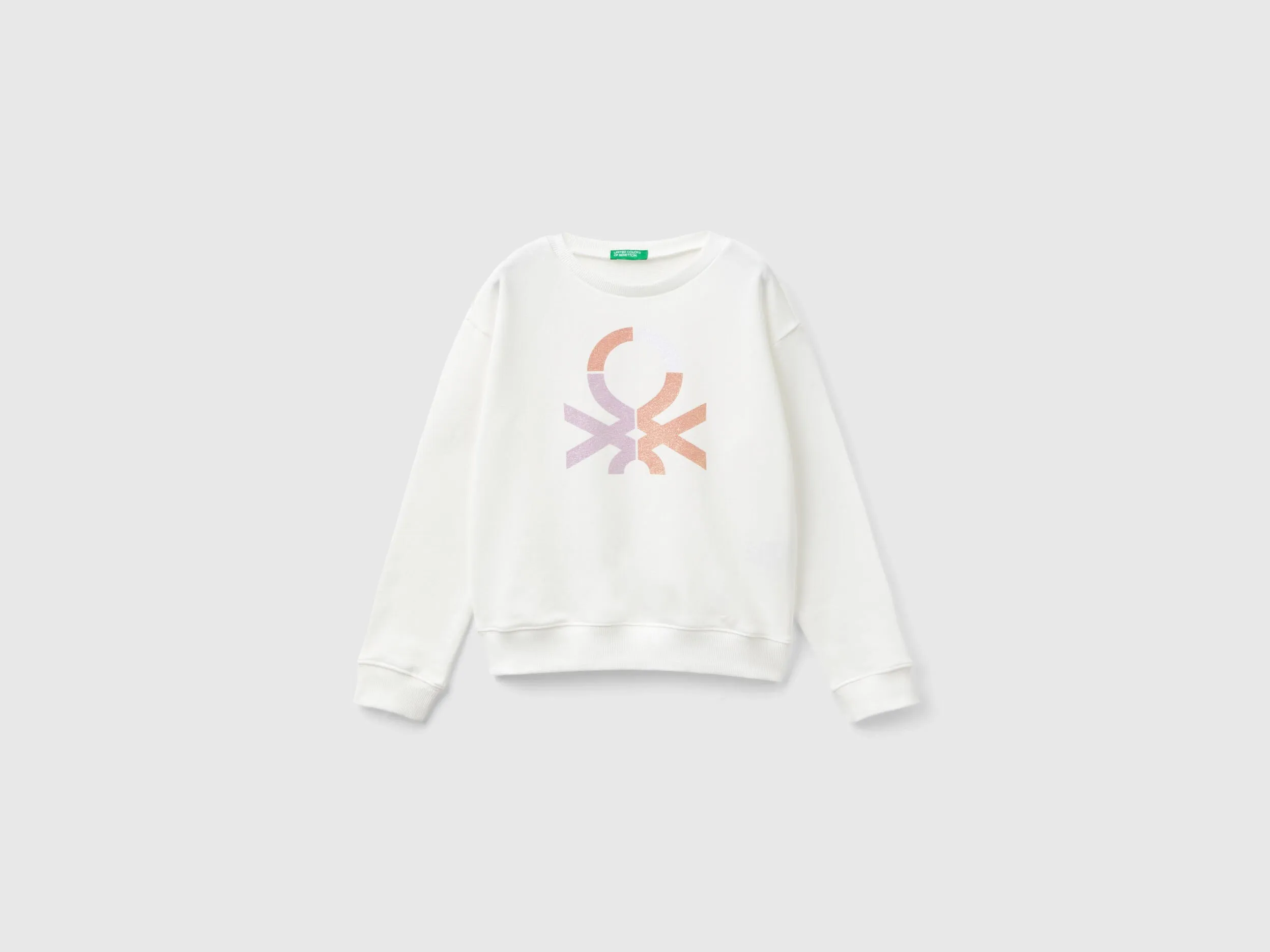 Sudadera de 100 % algodón con logotipo de glitter