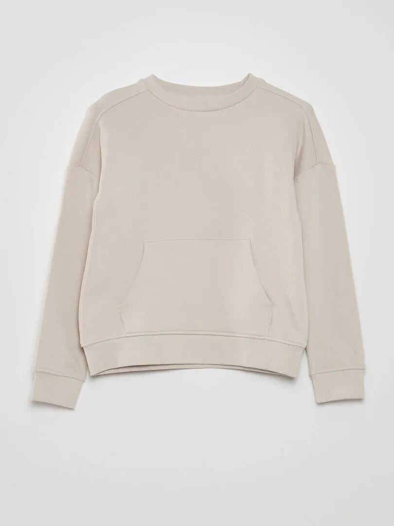 SUDADERA DE CHáNDAL FINA  GRIS