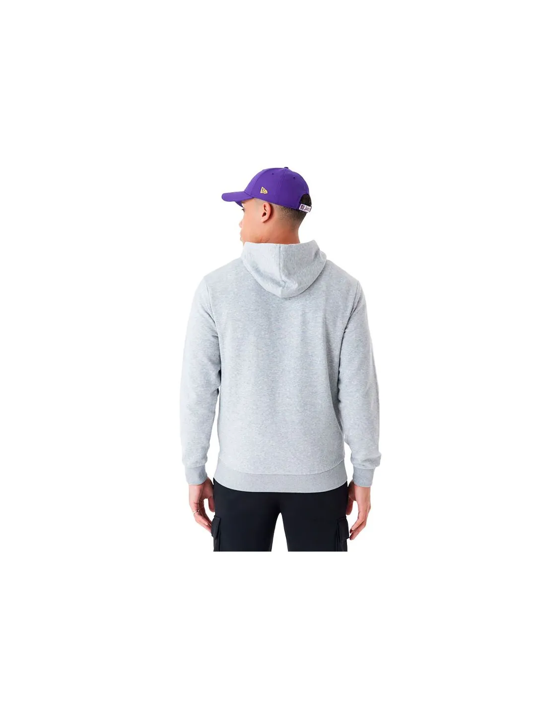 Sudadera New Era Nba Script Fz La Lakers Hombre Gris