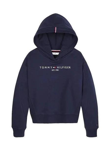 sudadera tommy hilfiger essential azul para niña