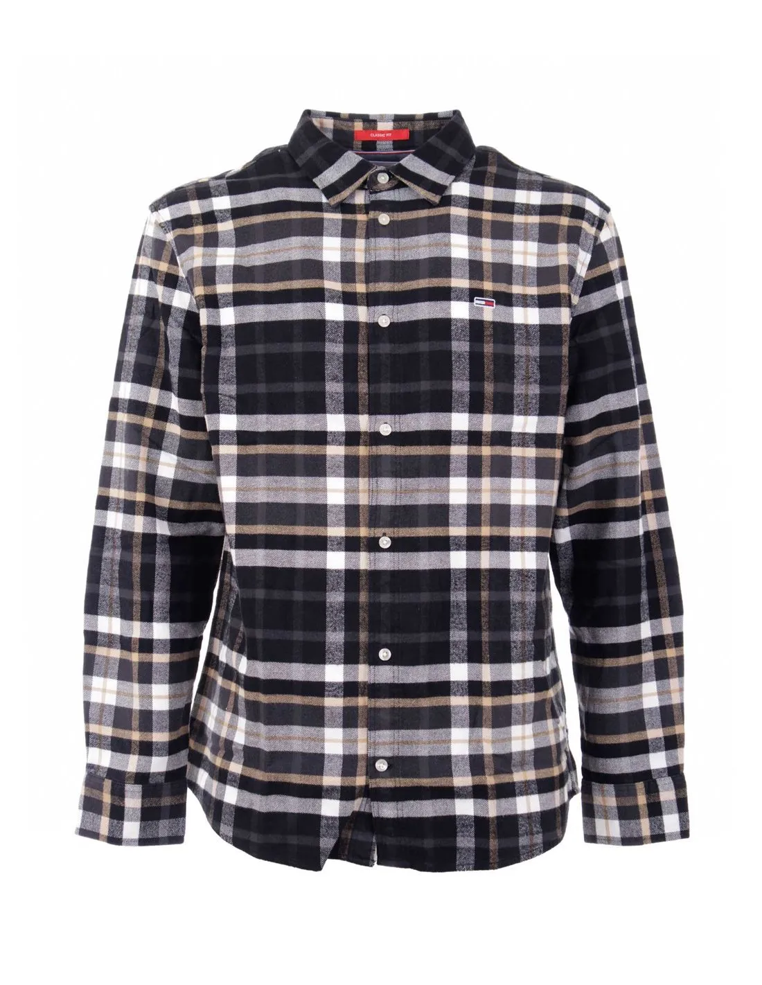 TOMMY JEANS  CAMISA NEGRA TJM CLASSIC ESSENTIAL CHECK DM0DM17246 HOMBRE