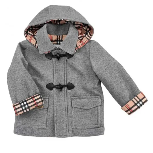 Trenca gris con forro cuadros de BBZ