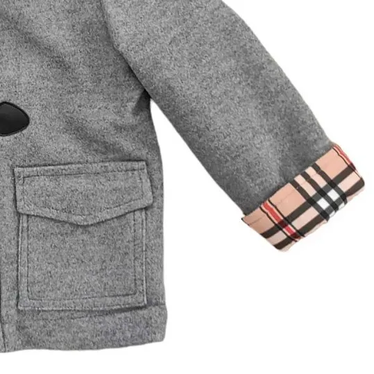 Trenca gris con forro cuadros de BBZ