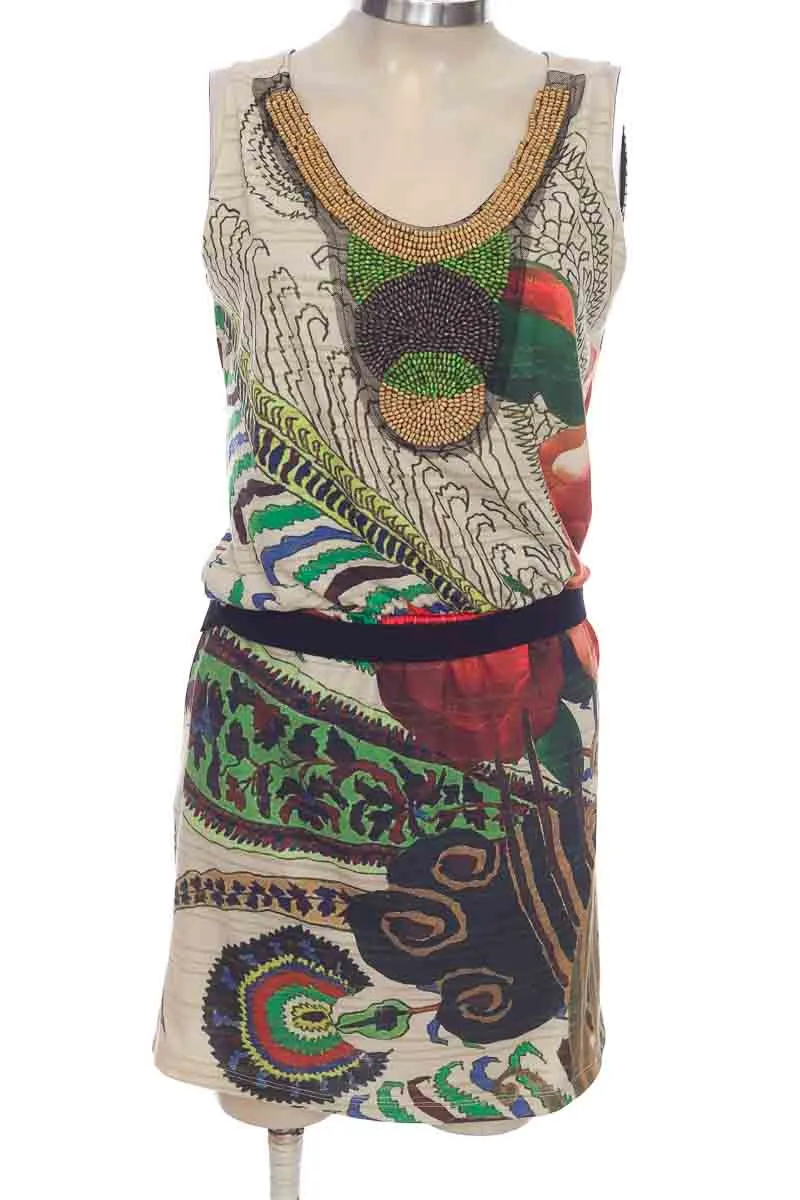 VESTIDO / ENTERIZO COLOR ESTAMPADO  DESIGUAL