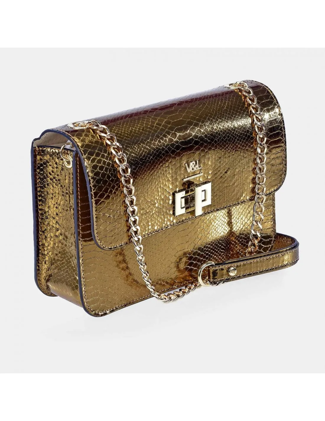 Victorio & Lucchino Bolso bandolera para mujer en piel reptil grabada