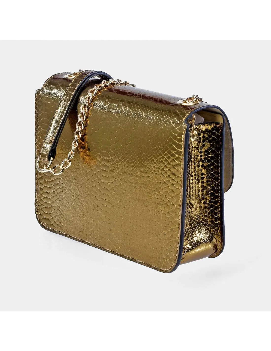 Victorio & Lucchino Bolso bandolera para mujer en piel reptil grabada