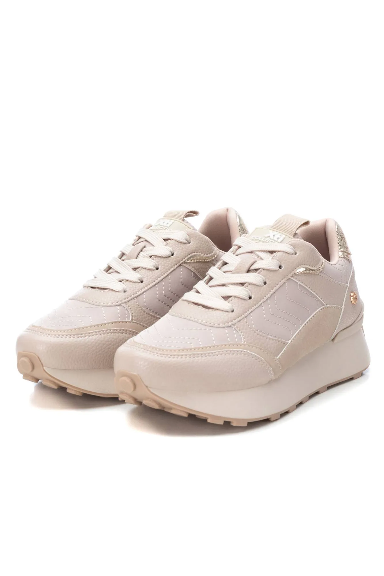 Xti Zapatillas señora textil beige