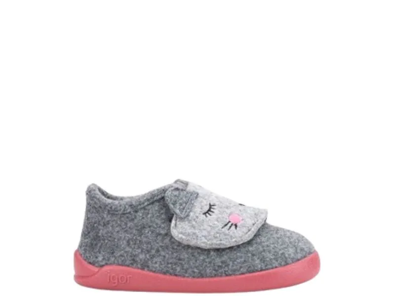 ZAPATILLA DE CASA BAREFOOT IGOR HOMIE MIAU EN COLOR GRIS W10327133