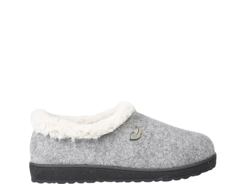 ZAPATILLA  DE CASA CERRADA PLUMAFLEX ROAL EN COLOR GRIS O BEIGE 80005