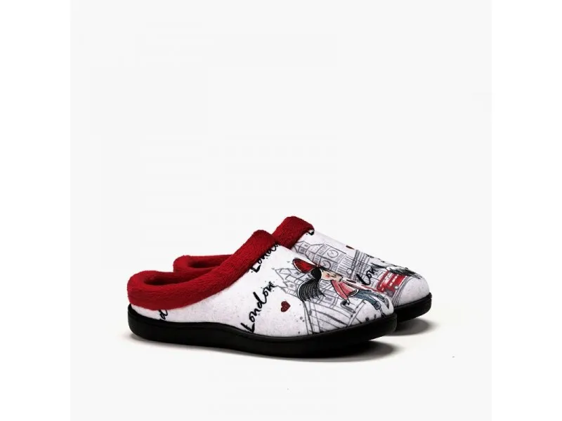 ZAPATILLA DE CASA SEMIDESCALZA LONDON 12213 ROAL EN COLOR GRIS