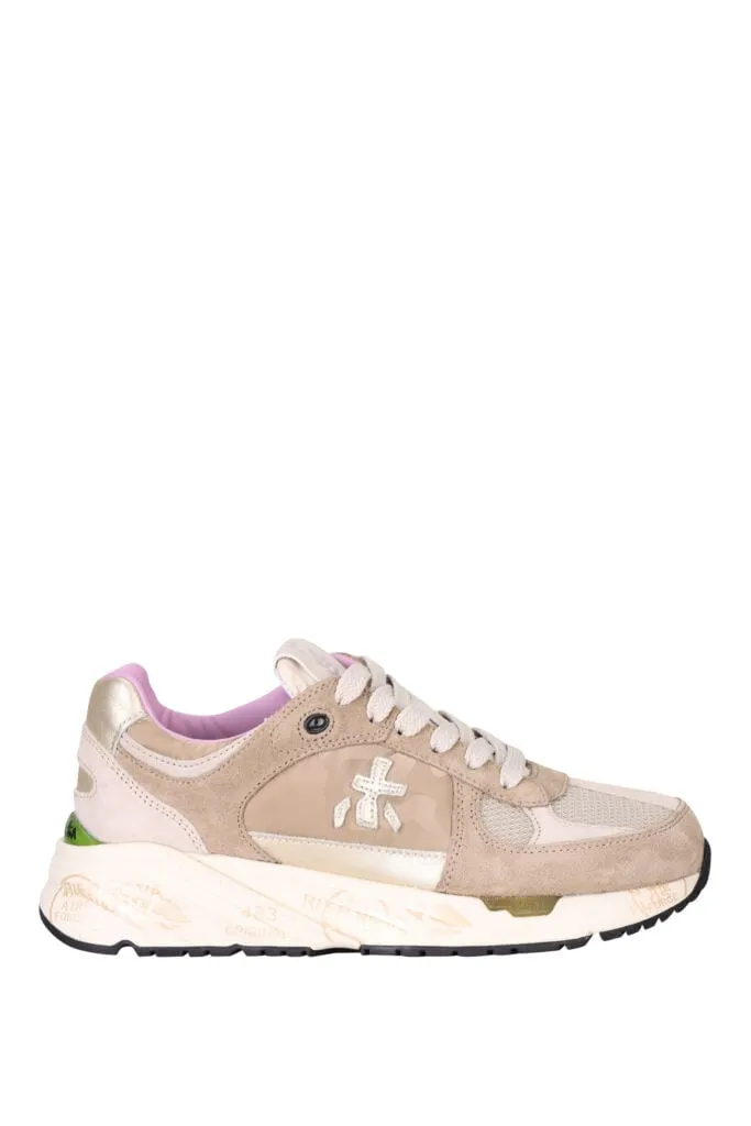 Zapatillas beige con cuentas 