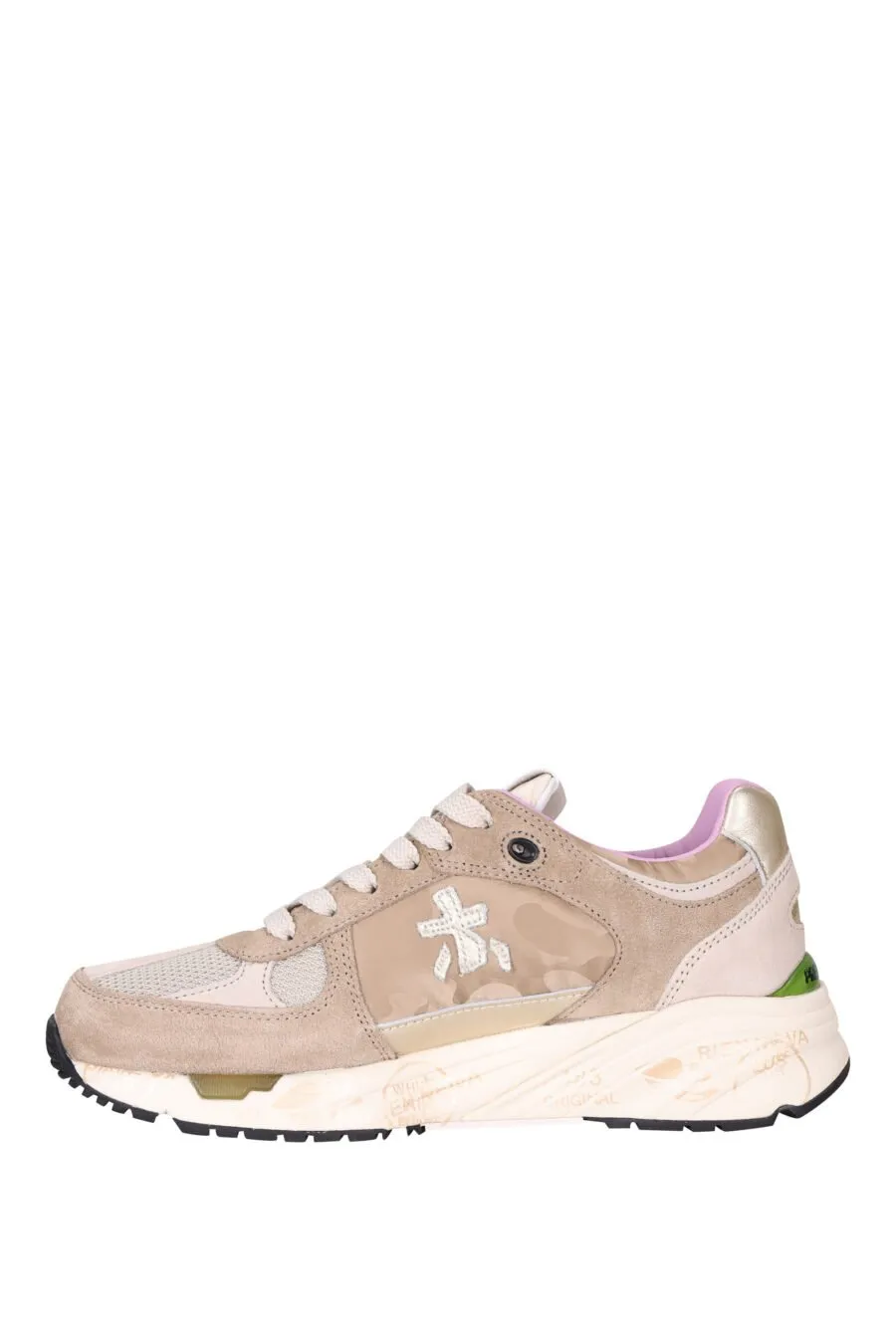 Zapatillas beige con cuentas 