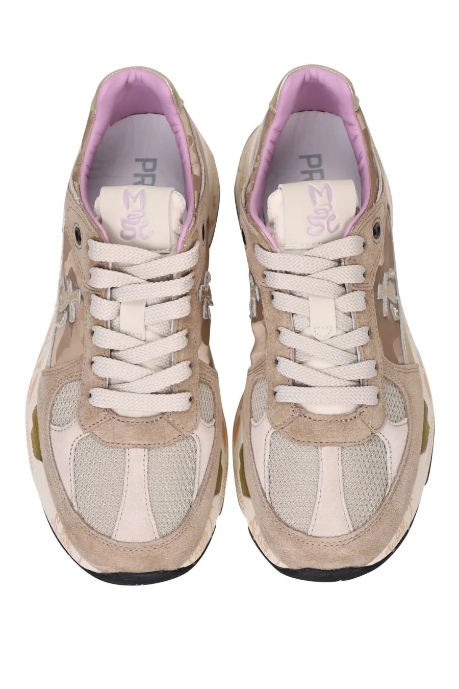 Zapatillas beige con cuentas 