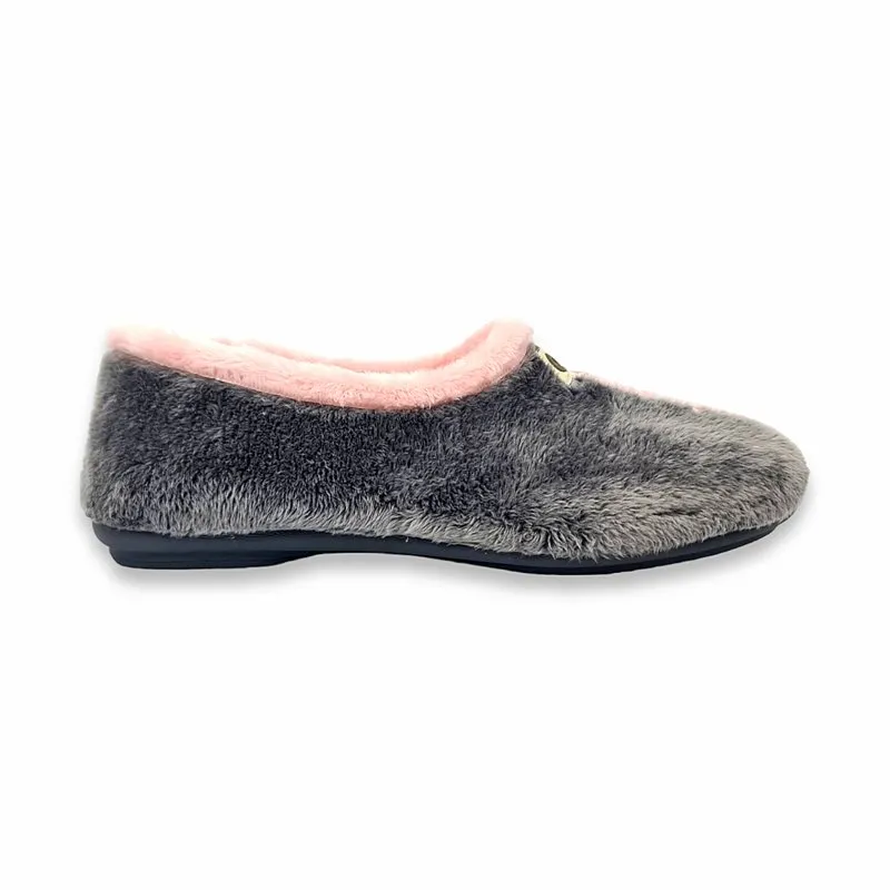Zapatillas Casa Calentitas Mujer Suapel Suela Antideslizante 4306 Gris, de Tupié