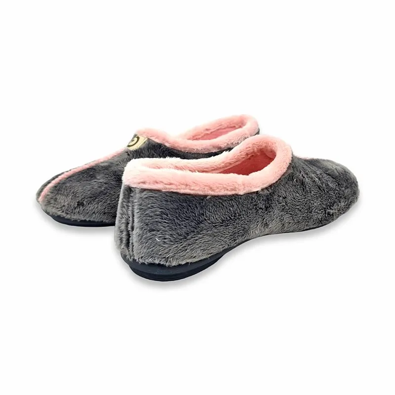 Zapatillas Casa Calentitas Mujer Suapel Suela Antideslizante 4306 Gris, de Tupié