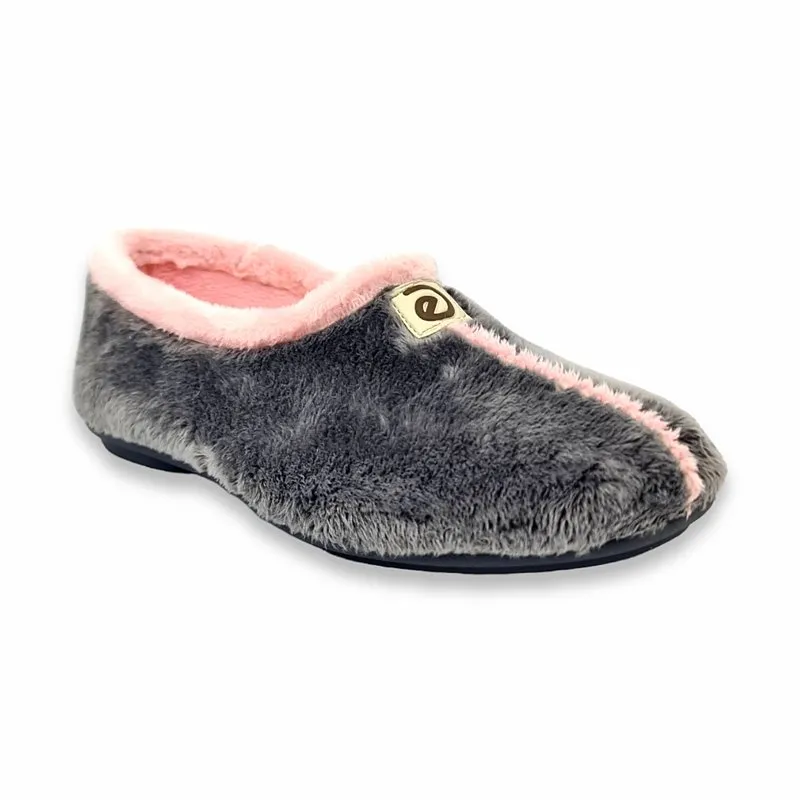 Zapatillas Casa Calentitas Mujer Suapel Suela Antideslizante 4306 Gris, de Tupié