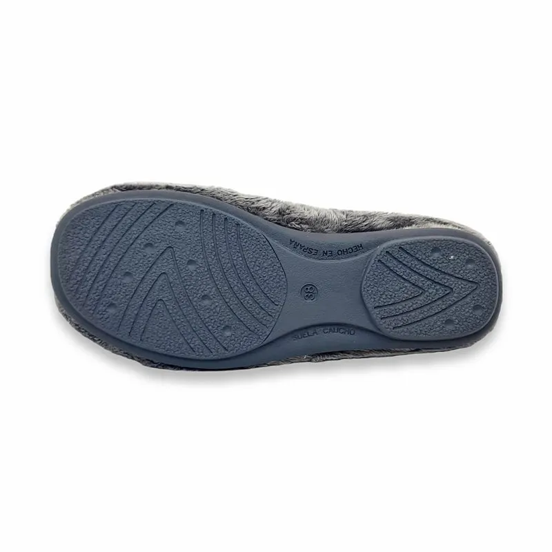 Zapatillas Casa Calentitas Mujer Suapel Suela Antideslizante 4306 Gris, de Tupié