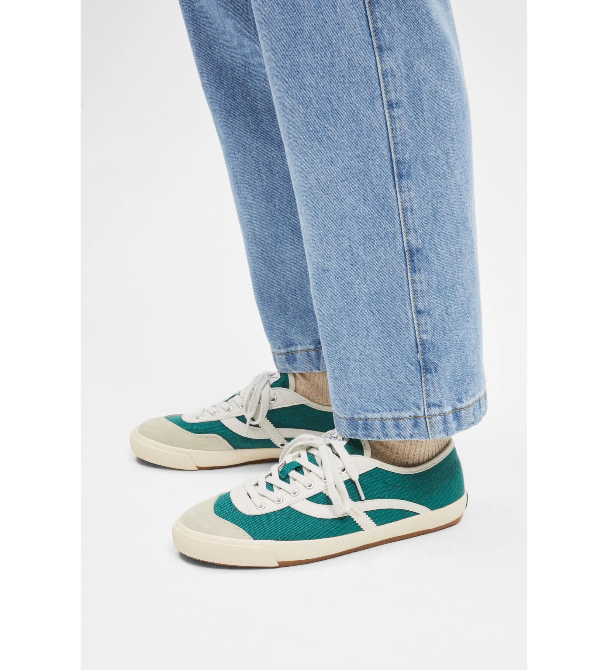 Zapatillas de piel Canvas verde