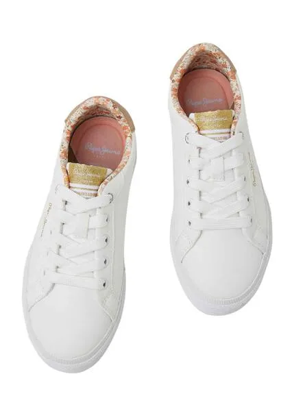 Zapatillas Pepe Jeans Kenton Flag Blanco para Niña