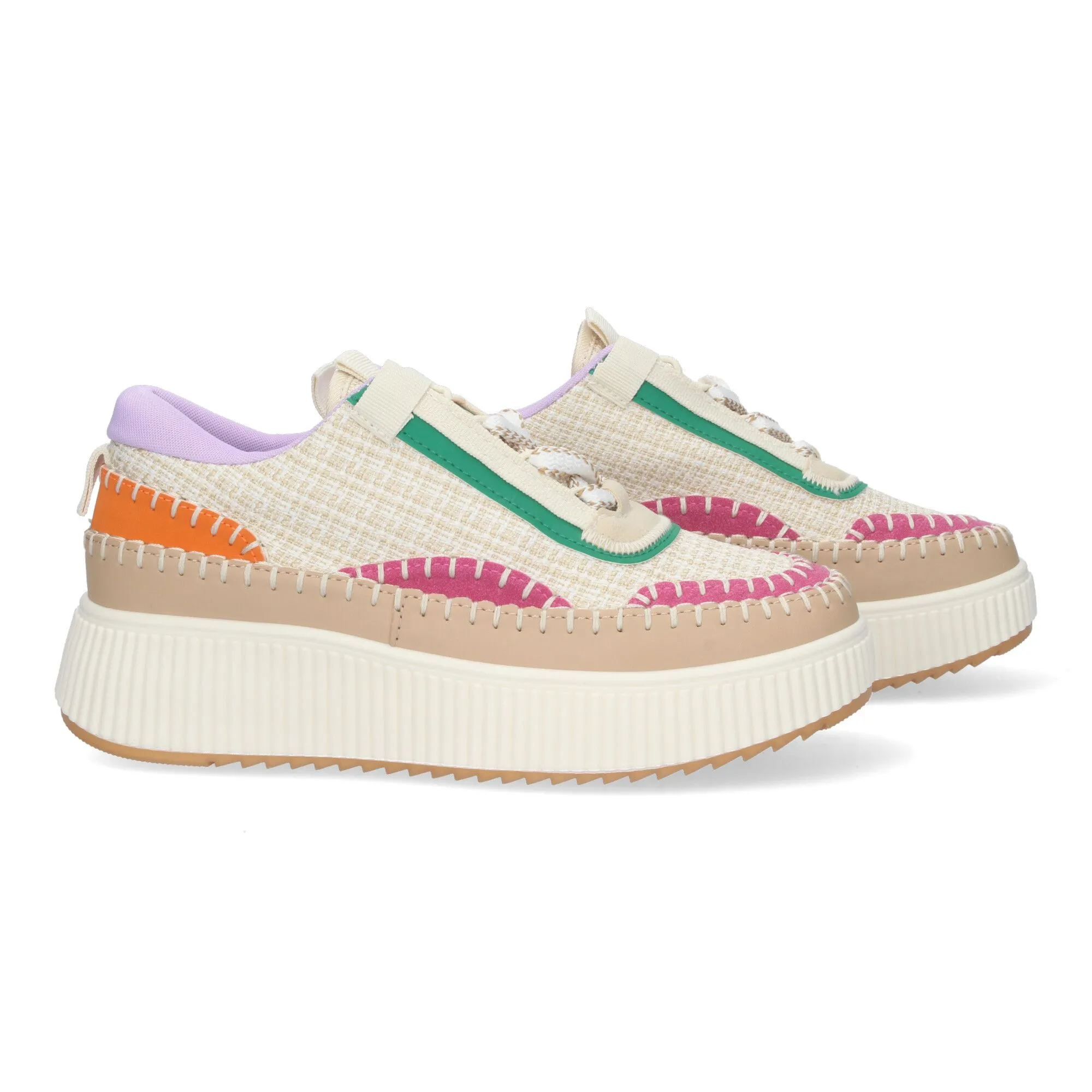 ZAPATILLAS SNEAKERS CóMODAS PARA MUJER CASUAL BEIGE CD2503