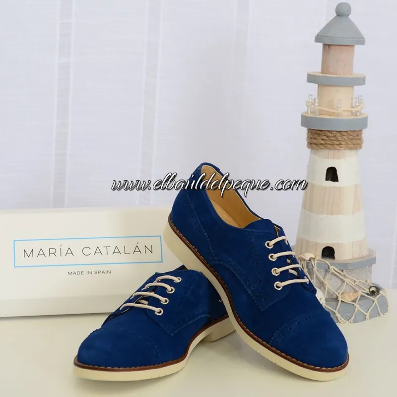 Zapato Niño Cordón Azulón Limoges María Catalán