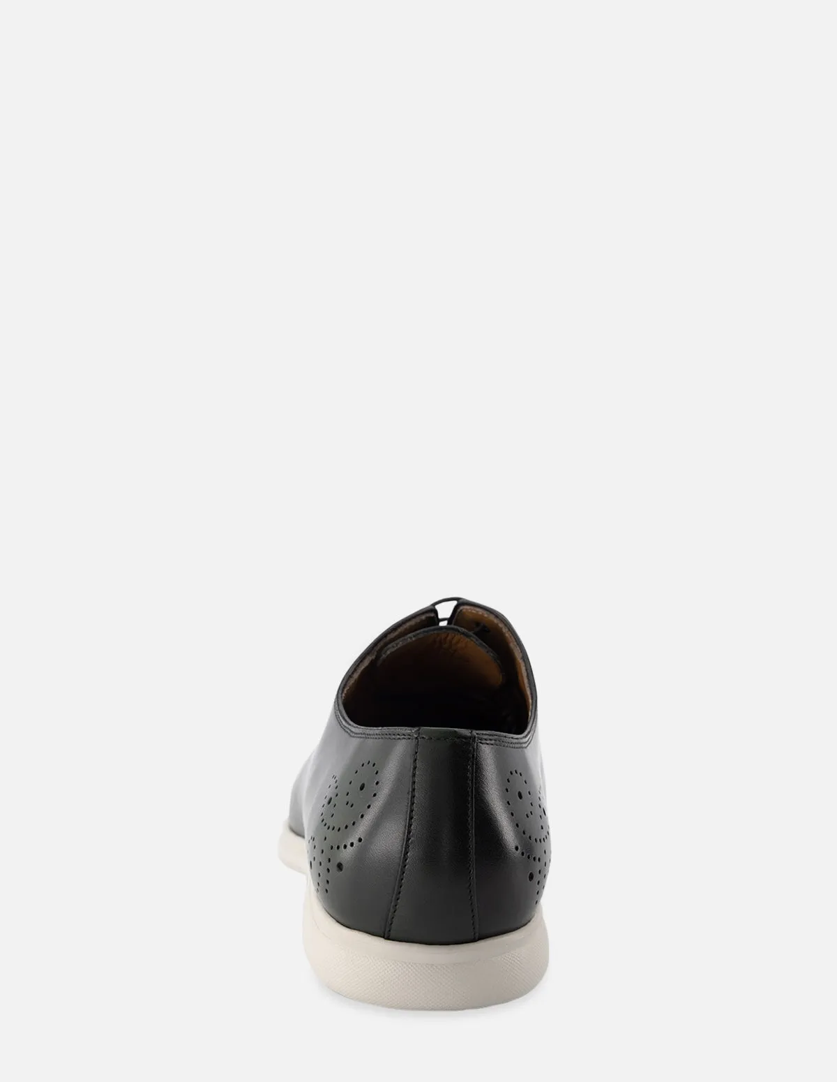 Zapato Oxford con picado en color verde para hombre
