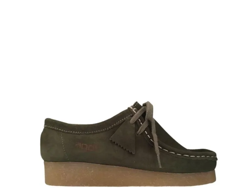 ZAPATO WALLABEE SERRAJE AGOT BEE EN COLOR VERDE MUSGO